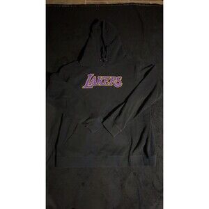 LA Lakers Hoodie Mens XL Black Purple LeBron James 23 Fanatics Sweatshirt